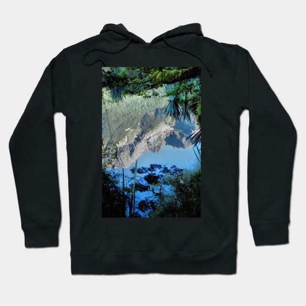 Mirror Lakes #2, New Zealand Hoodie by Carole-Anne